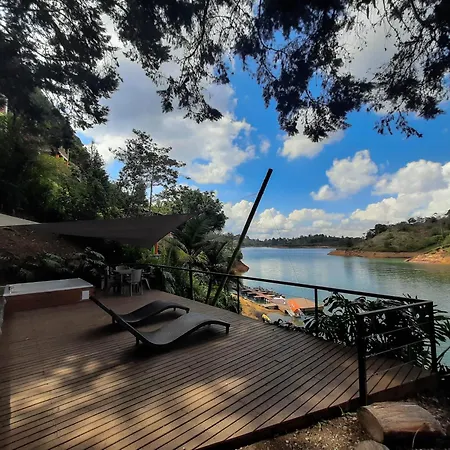 Cottage On The Lake - Cabana Privada - Guatape - Jacuzzi Exterior foto